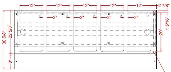Prepline GSTC74-5S 74" Five Pan Open Well Gas Hot Food Steam Table with Enclosed Base and Sliding Doors
