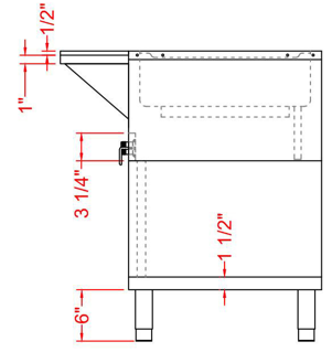 Prepline ESTC74-5S 74" Five Pan Sealed Well Electric Hot Food Steam Table with Enclosed Base and Sliding Doors, 208/240V, 3700W