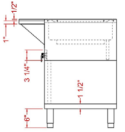 Prepline ESTC60-4S 60" Four Well Electric Hot Food Steam Table with Enclosed Base and Sliding Doors, 208/240V, 3000W