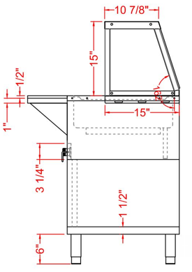 Prepline ESTC48-3S 48" Three Pan Sealed Well Electric Hot Food Steam Table with Enclosed Base and Sliding Doors, 120V, 1500W