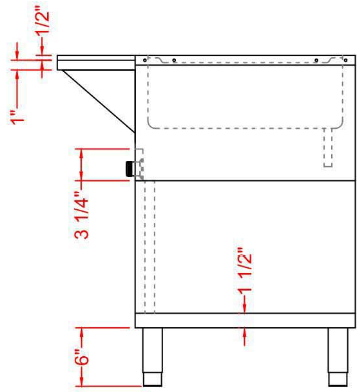 Prepline GSTC48-3S 48" Three Well Gas Hot Food Steam Table with Enclosed Base and Sliding Doors