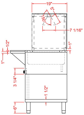Prepline GSTC48-3S 48" Three Well Gas Hot Food Steam Table with Enclosed Base and Sliding Doors