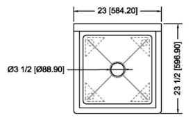Prepline XS1C-1818 23" Stainless Steel One Compartment Commercial Sink, 18" x 18" Bowl