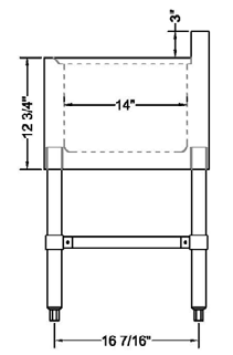 Prepline BAR-3C-LR 3 Bowl Underbar Hand Sink with Faucet and Two Drainboard, 60" x 18"