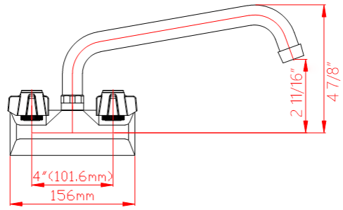 Prepline BAR-3C-R Stainless Steel 3 Bowl Underbar Hand Sink with Faucet and Right Drainboard, 48" x 18"