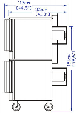 Standard Range SR-COE-DBL-208 Double Deck Full Size Electric Convection Oven, 208 Volt, 3 Phase