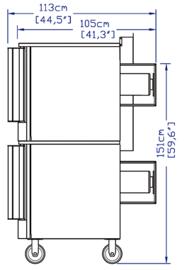 Standard Range SR-COG-DBL Gas Convection Oven, 6 burners, 108K BTU, Double Deck,  Full Size, NG with LP Conversion Included