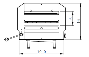 Cookline OV12 Countertop Conveyor Oven, 10.5" Belt, 120V, 1700W