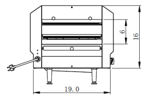 Cookline OV14 Countertop Conveyor Oven, 14" Belt, 240V, 3600W