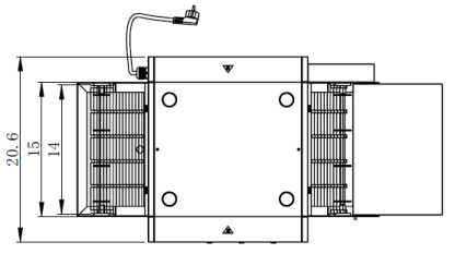 Cookline OV14 Countertop Conveyor Oven, 14" Belt, 240V, 3600W