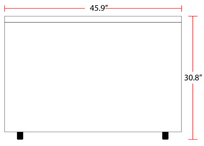 Coldline SD46 46" Glass Top Ice Cream Chest Freezer, 11 Cu. Ft.