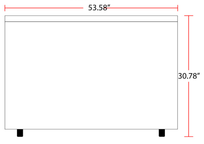 Coldline SD54 54" Glass Top Ice Cream Chest Freezer, 13 Cu. Ft.