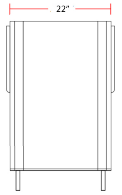 Coldline B275 22" 275 lb. Ice Storage Bin, 22" Wide (Bin Only)