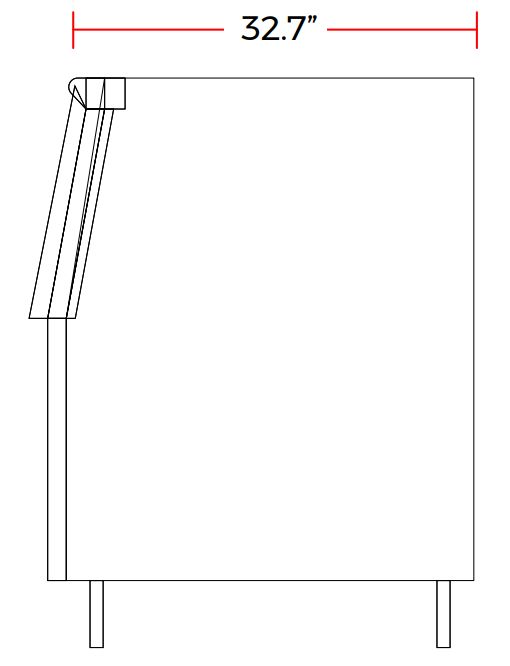 Coldline B375 30" 375 lb. Ice Storage Bin, 30" Wide (Bin Only)