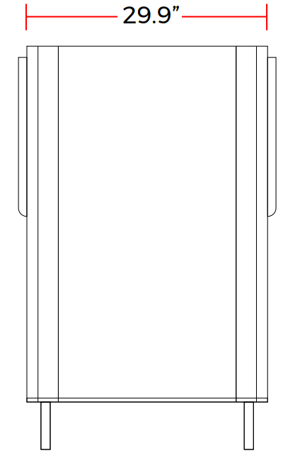 Coldline B375 30" 375 lb. Ice Storage Bin, 30" Wide (Bin Only)