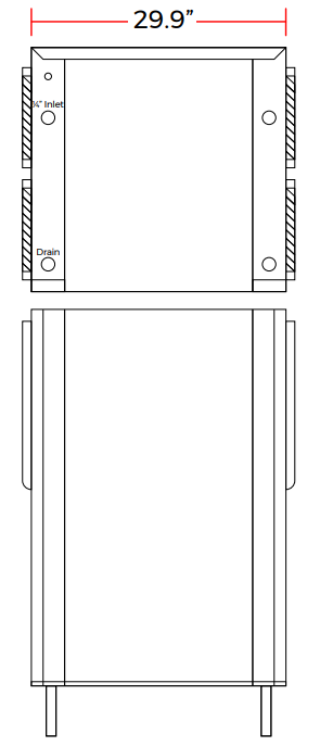 Coldline ICE550M-FA 30” 550 lb. Modular Ice Machine with Bin, Freestanding, Air Cooled, Full Cube Shape