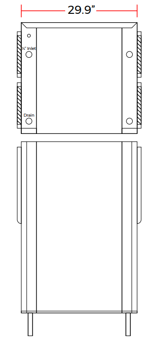 Coldline ICE550M-HA 30” 550 lb. Modular Ice Machine with Bin, Freestanding, Air Cooled, Half Cube Shape