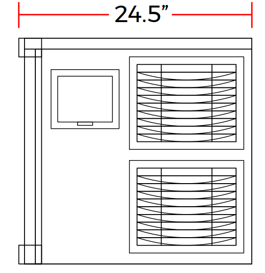 Coldline NU550-T 22” 550 lb. Modular, Air Cooled, Nugget Cube