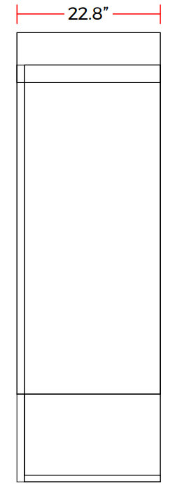 Coldline G15-W 26" White Glass Door Merchandiser Refrigerator, LED lighting, 79" High