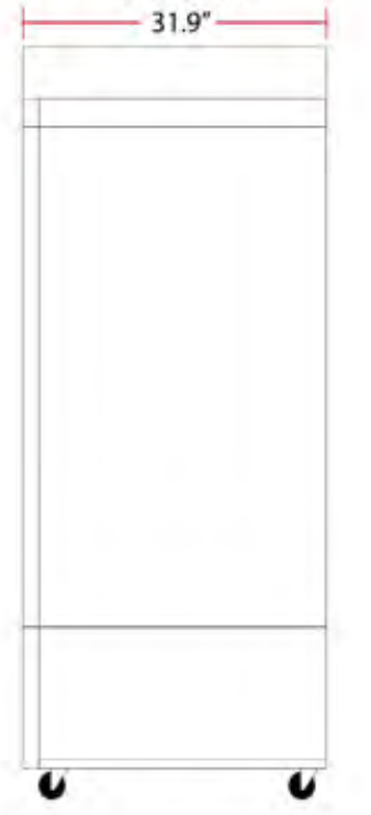 Coldline G53-W 53” White Double Glass Swing Door Merchandiser Refrigerator, 83" High