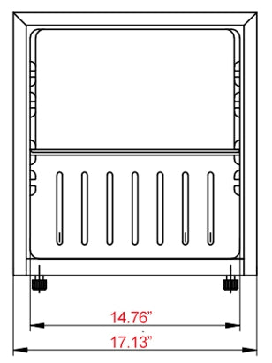 Unity U-CR1 17" Black Countertop Display Refrigerated Merchandiser