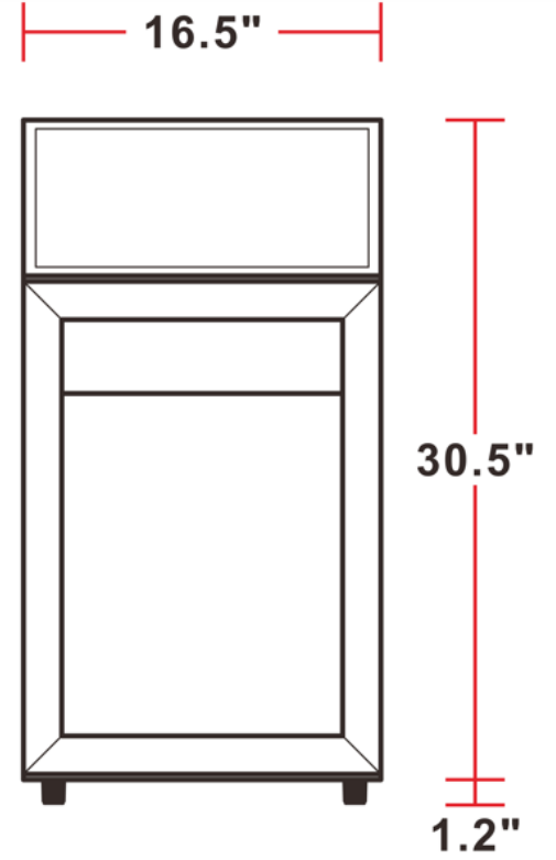 Unity U-CR2 16" Countertop Swing Door Merchandising Refrigerator