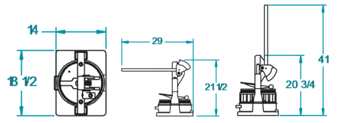 Dutchess BMIH-9SQ Manual Dough Divider 9 Part Square Head, 5 - 23 oz. pieces