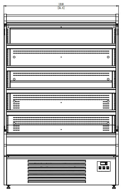 Coldline SOC-51-B 51" Black Refrigerated Air Curtain Merchandiser