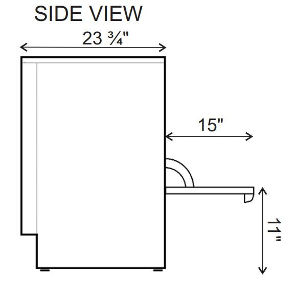 Jet-Tech F-18DP 24 In. Undercounter High-Temp Dishwasher, Integrated Booster, 19.75" x 19.75" Rack, 1.0 HP