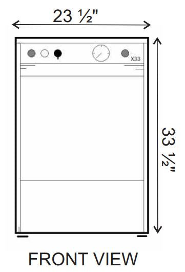 Jet-Tech X-33 Undercounter Dishwasher, Low Temp, 37 Racks Per Hour