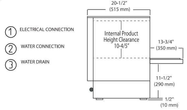 Jet-Tech 727E Glasswasher, High-Temp, Built-in Electric Booster Heater, 30 Racks Per Hour