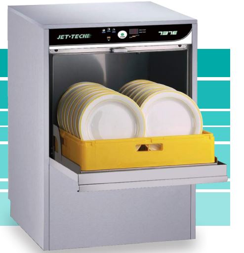 Jet-Tech 737-E Undercounter Deluxe Dishwasher, High-Temp, 30 Racks Per Hour