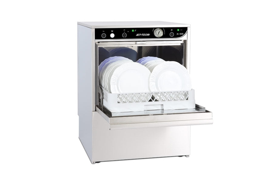 Jet-Tech X-33 Undercounter Dishwasher, Low Temp, 37 Racks Per Hour