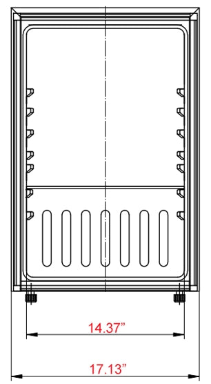 Unity U-CR3 17" Black Countertop Display Refrigerated Merchandiser, 2.5 cu ft.