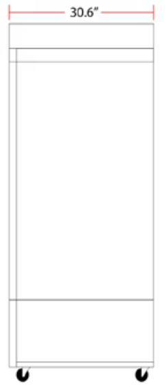 Coldline D80-B 79″ Triple Glass Swing Door Merchandiser Freezer, White, 83" Height