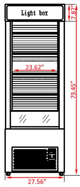 Coldline AOC-28-B 28" Open Air Refrigerated Display Merchandiser, Black