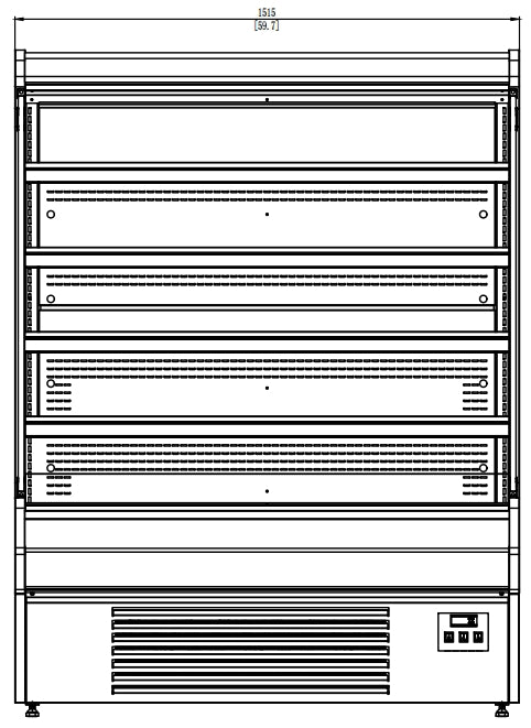 Coldline SOC-61-W 61" Open Air Refrigerated Display Merchandiser, 110V, White, 27.6" Deep