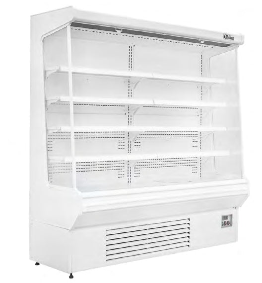 Coldline SOC-76-220-W 76" Open Air Refrigerated Display Merchandiser, 220V, White, 27.6" Deep