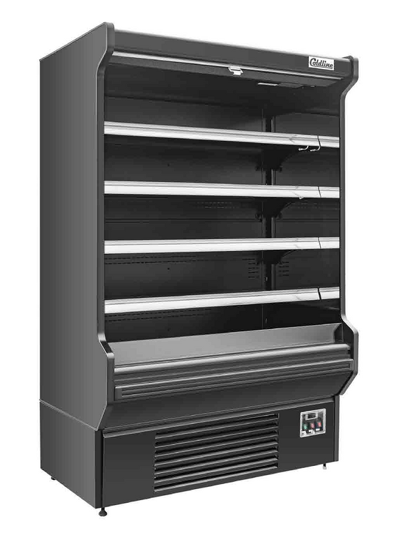 Coldline SOCD-61-B 61" Open Air Refrigerated Display Merchandiser, 110V, Black, 31.5" Deep
