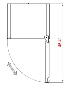 Coldline C12F 25" Reach-in Freezer, 23.5" Narrow Depth, 64.7" Height, 11 Cu. Ft.