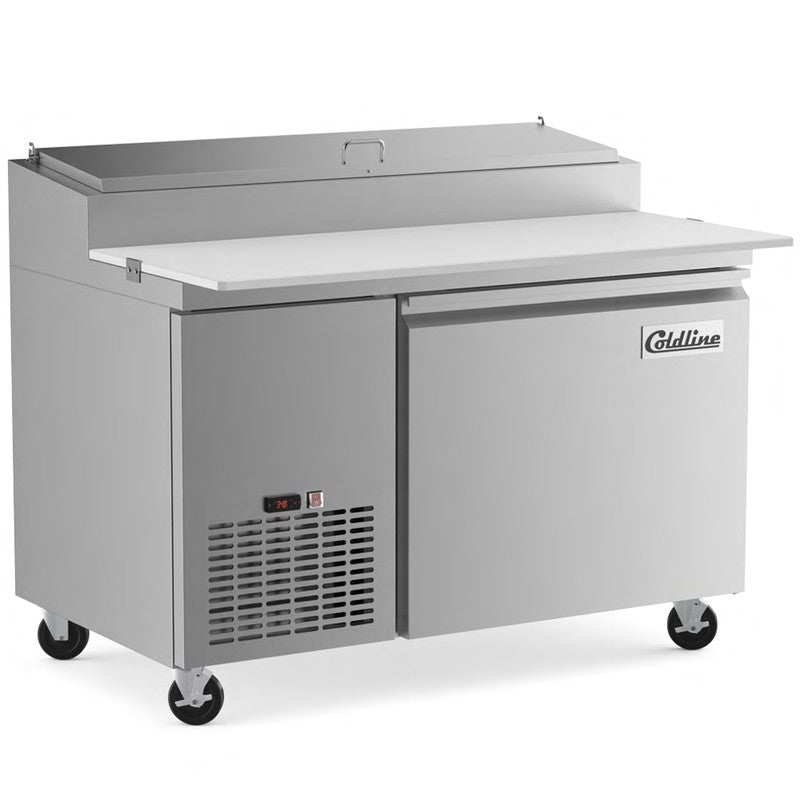 Coldline CPT-44 44” Refrigerated Pizza Prep Table with Cutting Board, 5 Pans Included