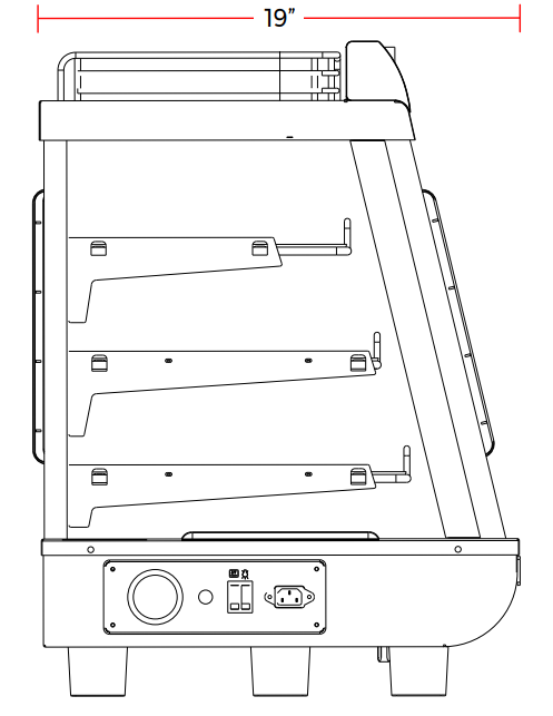 Marchia MHCC186 48" Heated Dual Access Countertop Display, Front & Rear Access, Stainless Steel