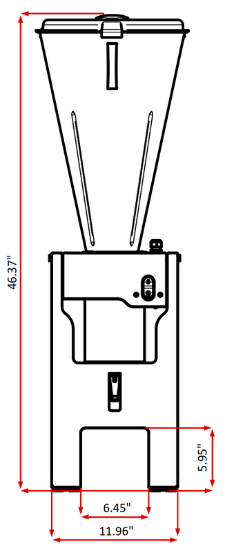 Skyfood  LAR-25LMBE  6.5 Gallon Food Blender, Stainless Steel Container and Base, 3,500 RPM, 1.5 HP