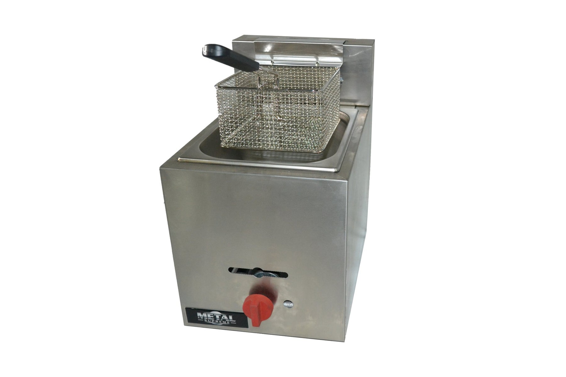 Metal Supreme F1BGVE Gas Countertop Fryer, 1 Basket, 9 Liter Capacity