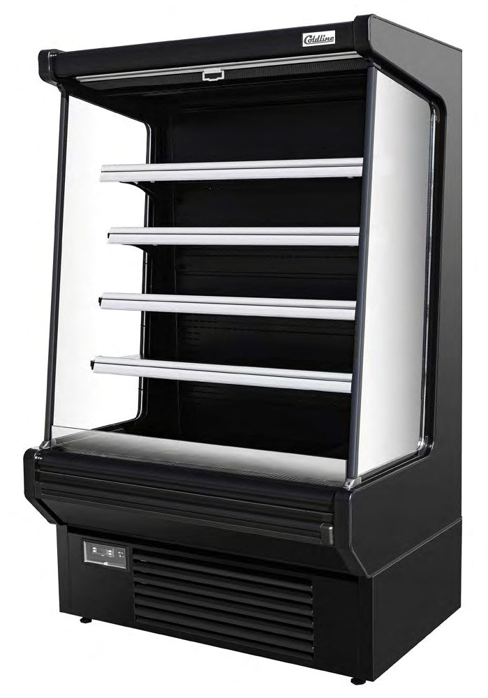 Coldline SOC-61-B 61" Open Air Refrigerated Display Merchandiser, 110V, Black, 27.6" Deep