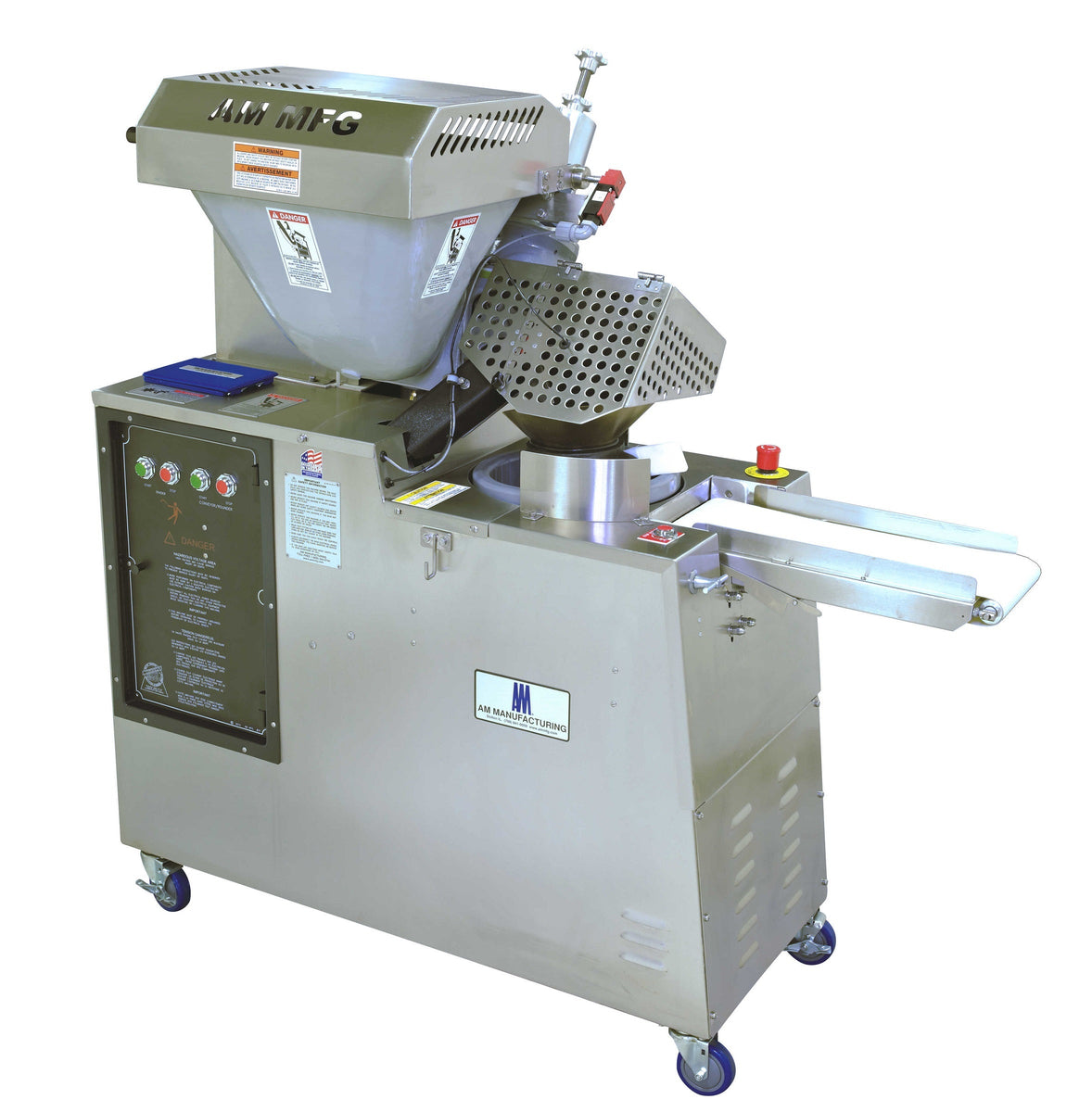 AM Manufacturing S302 Round-O-Matic Single Pocket Dough Divider Rounder, 1 - 32 Ounce Scaling Range