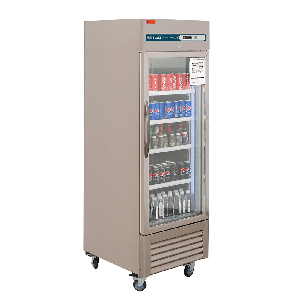 Westlake WKR-23BG Glass Door 23 Cu.ft Stainless Steel Refrigerator