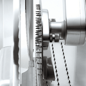 Sirman 16377508SNA Leonardo 370 Evo VCS Top 15" Full-Size Straight Feed Slicer for Fresh Meat