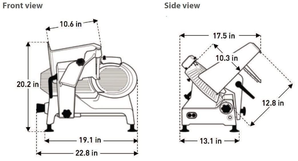 Pro-Cut KSDS-12 Meat & Deli Slicer 12" Blade, 1/3 HP