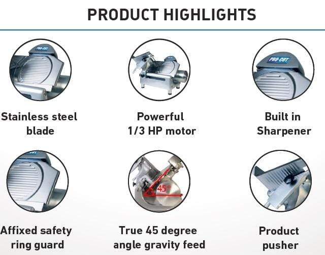 Pro-Cut KMS-12 Meat & Deli Slicer 12" Blade, 1/3 HP